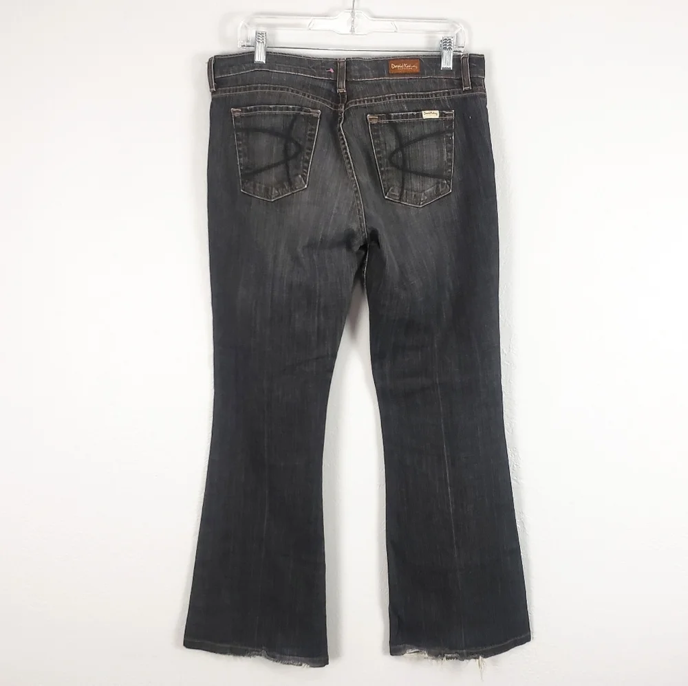 David Kahn Washed Black Mid Rise Flare Jeans Size 31×31 - Picture 13 of 16